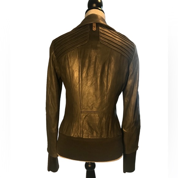 Aritzia Mackage Lamb Leather Brown Jacket - Picture 3 of 7